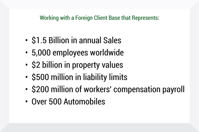 Foreign Client Representation - Insurance Management Company