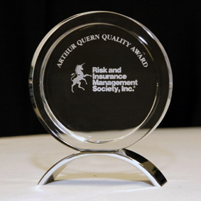 Arthur Queen Quality Award Recipient from the Risk and Insurance Management Society, Inc. - Insurance Management Company (IMC)